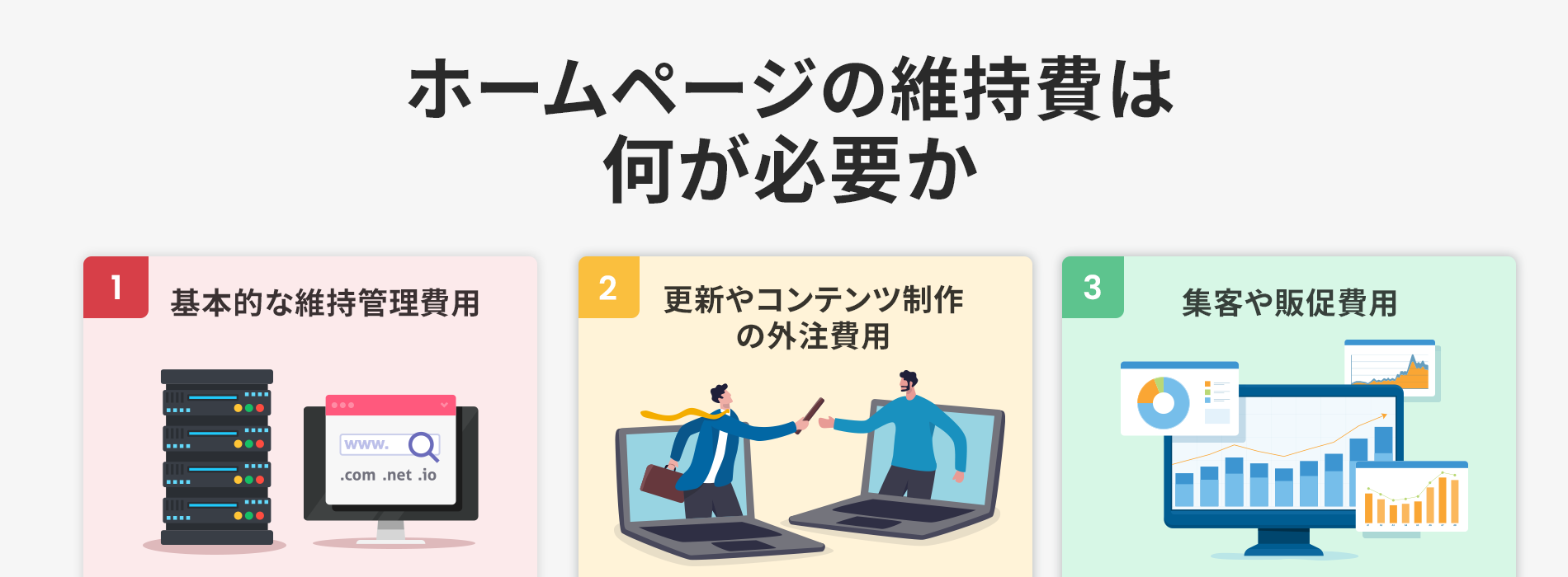 ホームページの維持費は何が必要か