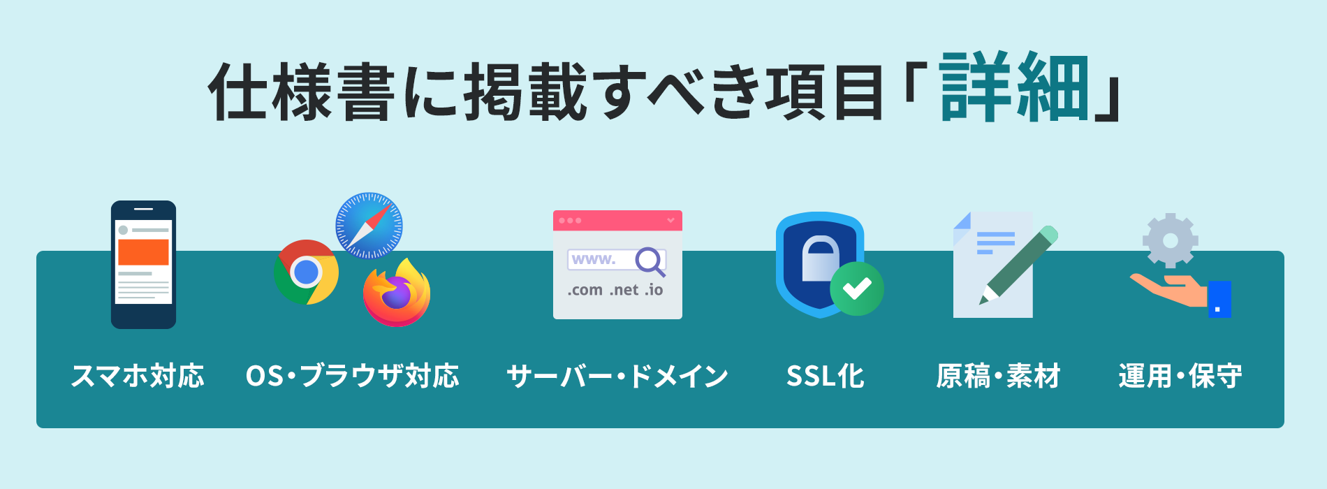 仕様書に掲載すべき項目【詳細】