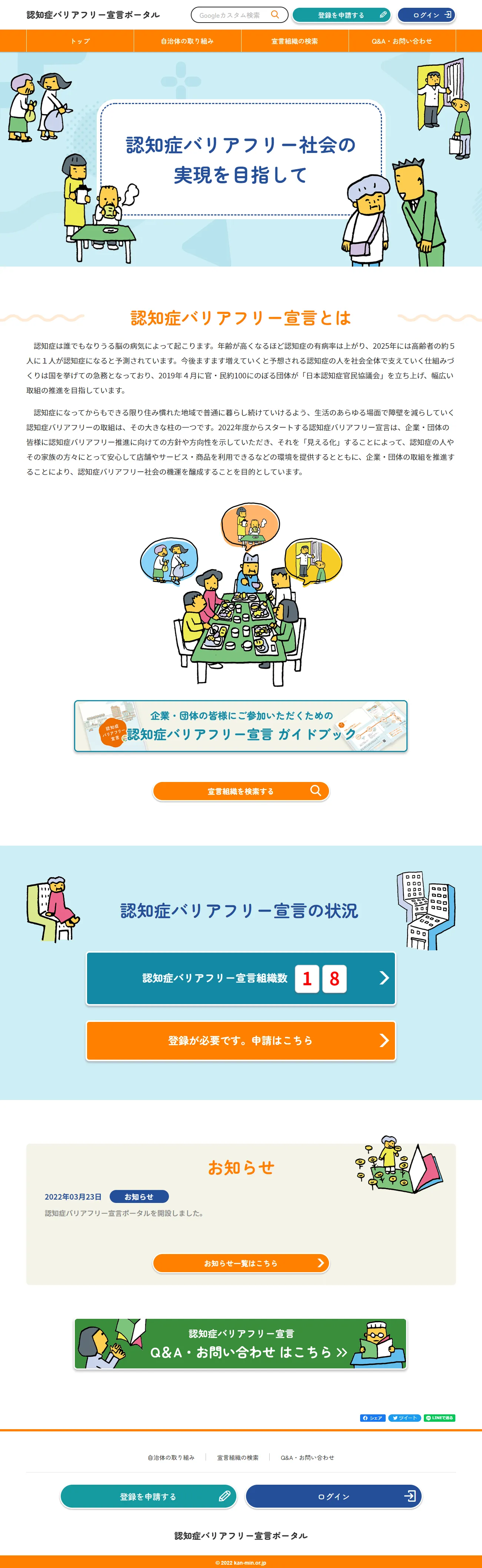 認知症バリアフリー宣言ポータルサイト 株式会社シフト
